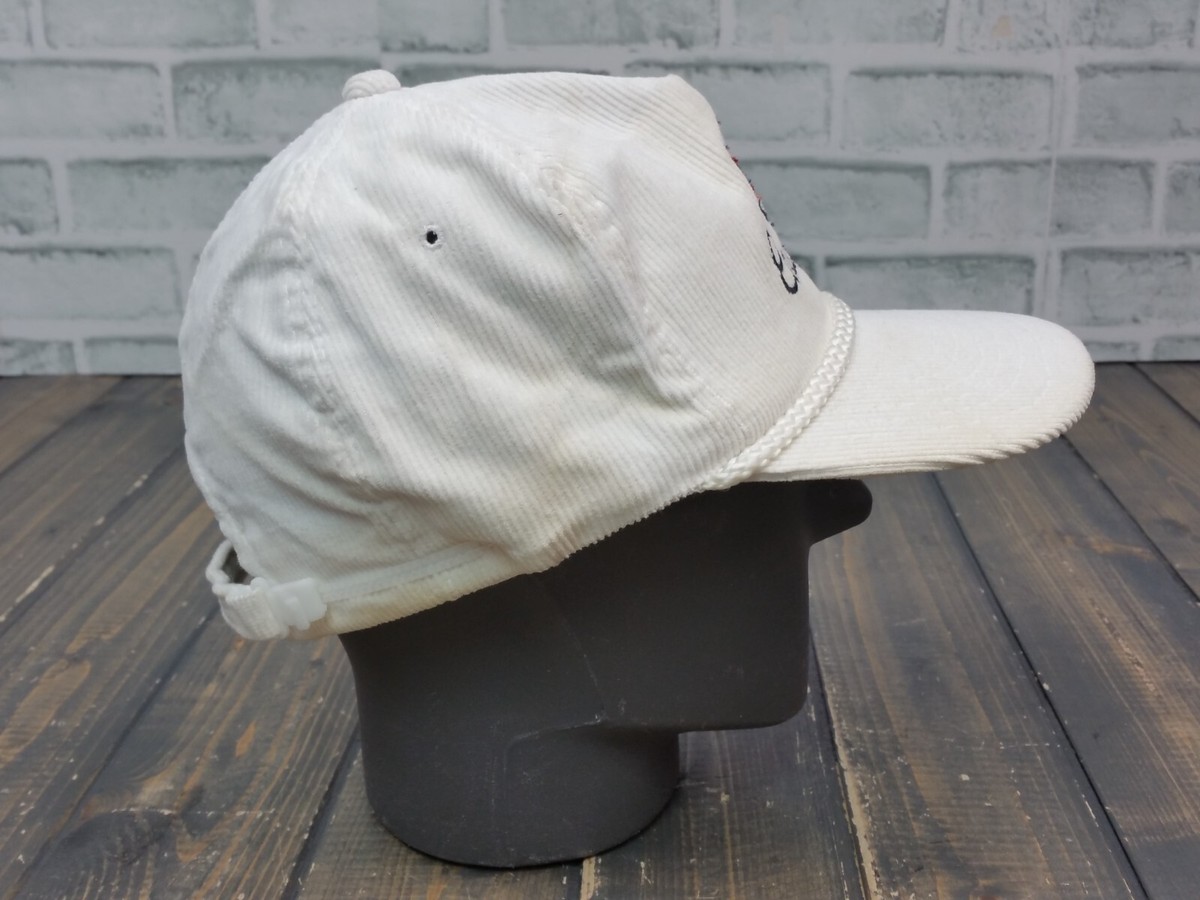 Vintage Cadillac White Hat Corduroy Amapro Zipperback Rope