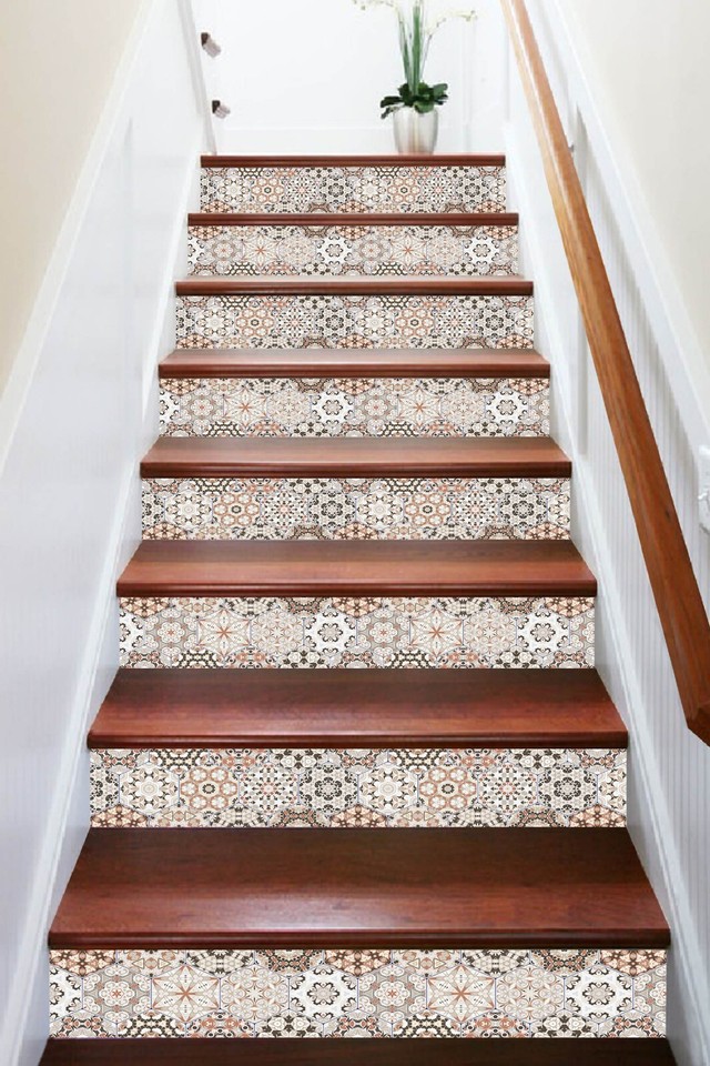 Sticker Mural 3D - Sapin Des Neiges Pour Contremarches D'escalier, Vinyle