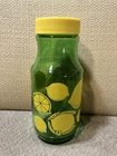 Vintage Anchor Hocking Lemon Jar Green Glass Lemonade Carafe Yellow Lid