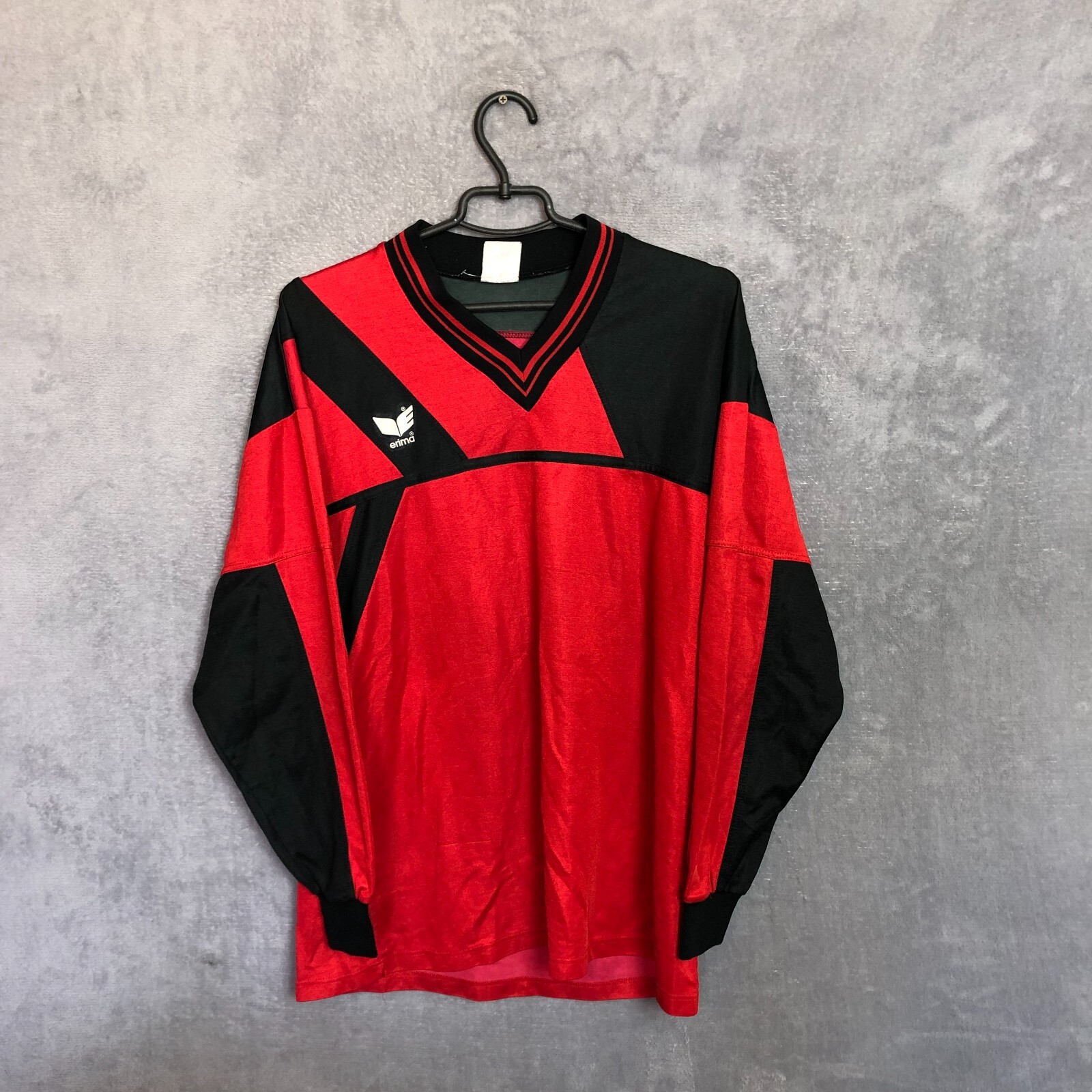 Erima Vintage Long Sleeve Jersey Football Shirt #2 Multicolor Polyester Mens XL