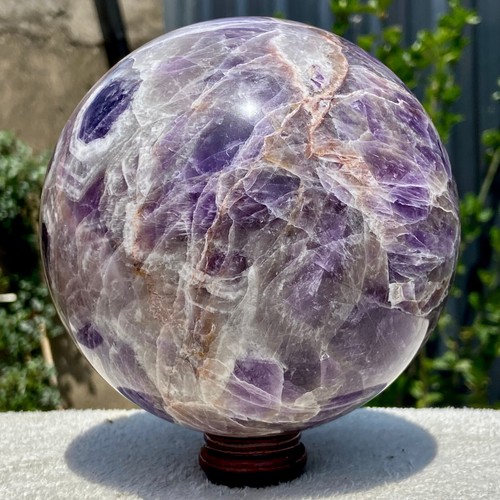 Bola de cristal de cuarzo amatista natural grande de 5,9 lb de curación - Imagen 12 de 15