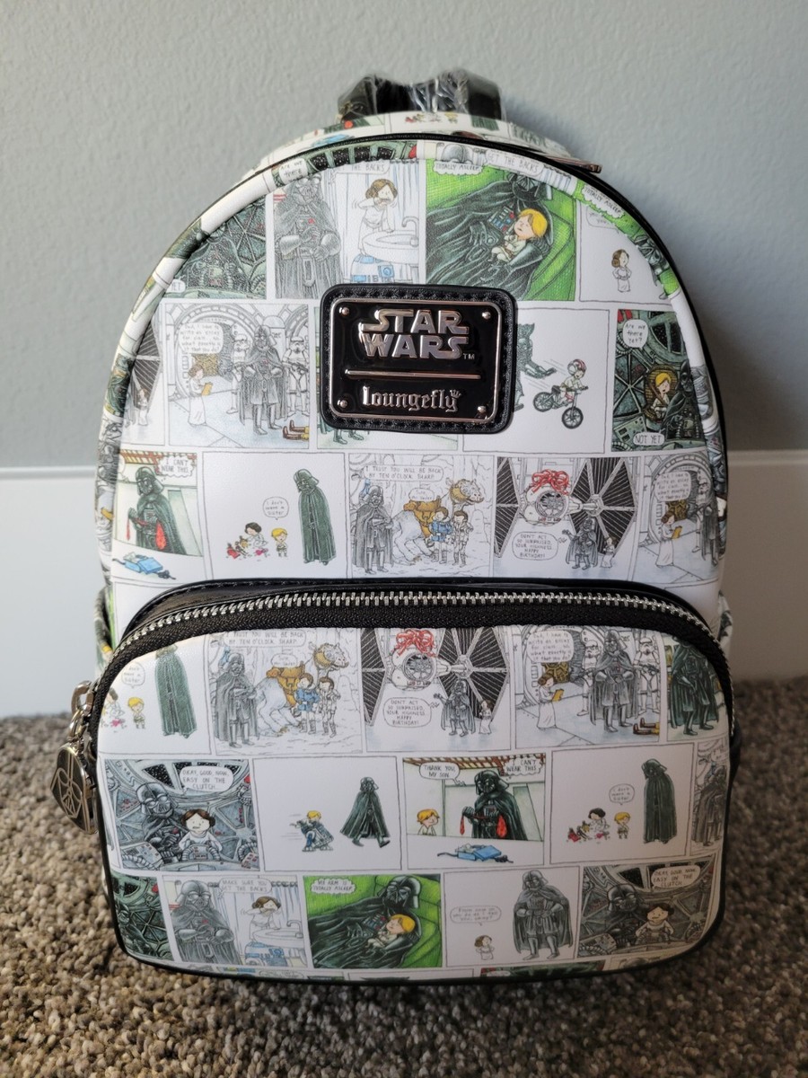 【Lounge Fly】Darth Vader Comic Strip Mini Backpack Loungefly STAR WARS DARTH VADER COMIC STRIP MINI BACKPACK