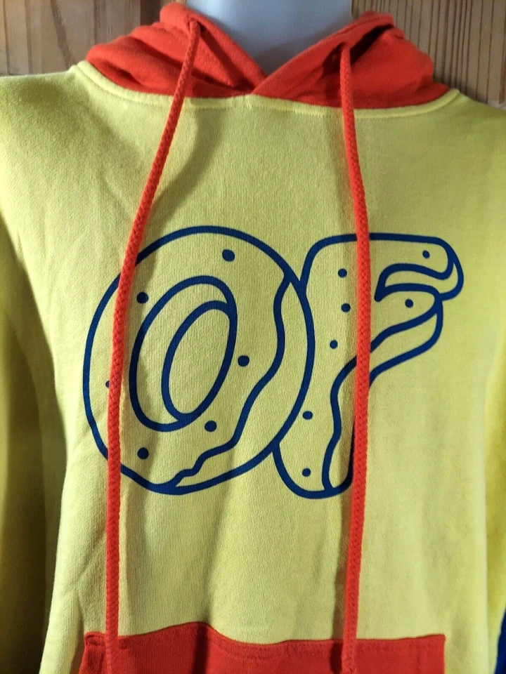 Odd Future Color Block Hoodie Yellow Blue Red OFWGKTA Men's Medium - Image 2 of 4