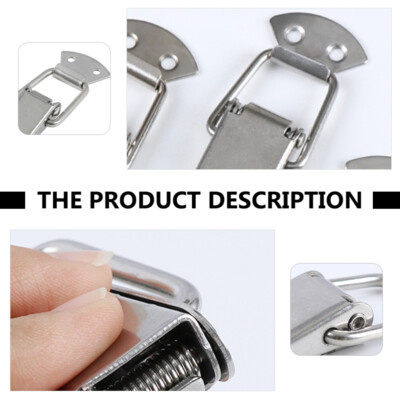 10PCS Stainless Steel Spring Loaded Toggle Latches – 3.42 Inch Locks For Boxes, Cabinets, & Suitcases – Silver - View #3