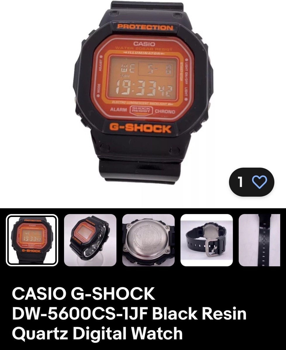 バンカー【美品】G-SHOCK DW-5600CS ブラック×オレンジ CASIO G-SHOCK DW-5600CS X DW-5600M Custom 2 in 1 | eBay