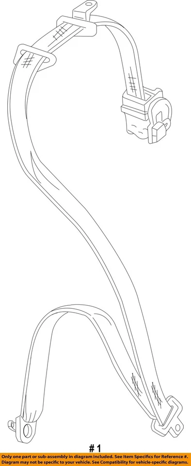 Used Front Left Seat Belt Front fits: 2008 Mitsubishi Eclipse Convertible driver Foto 4 de 4