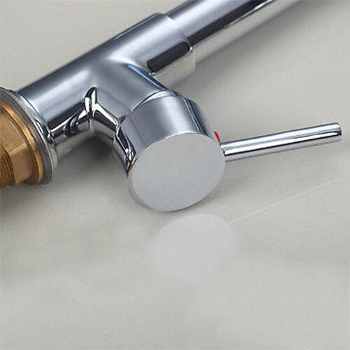 Chrome Kitchen Sink Mixer LED Pull Down Swivel Spout Taps Deck Mounted Faucet - Picture 5 of 9