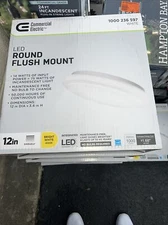 Commercial Electric 12 in. Dimmable LED White Round Flush Mount Ceiling Light