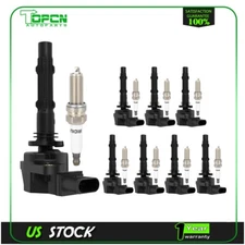 8x Black Ignition Coil & Iridium Spark Plug Kits for Mercedes-Benz CL550 ML550