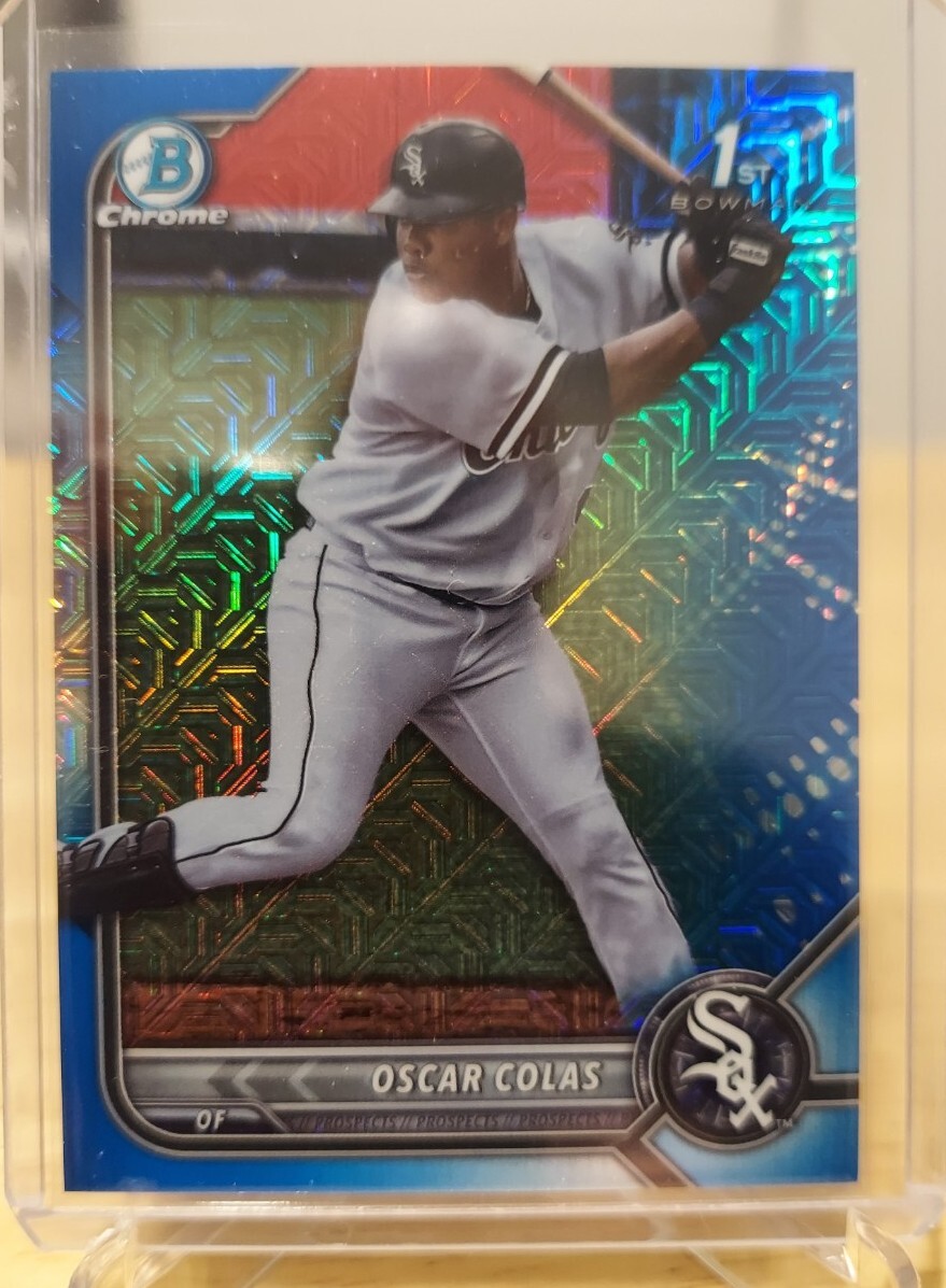 Oscar Colas 2022 Bowman Chrome 1st True Blue Refractor 150/150 #BCP-152