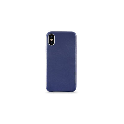KMP Echtleder Schutzhülle für iPhone X Blue