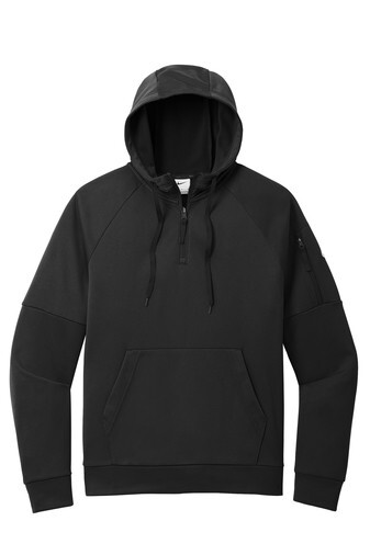 Nike Therma-FIT Pocket 1/4-Zip Fleece Hoodie Black Mens Large New