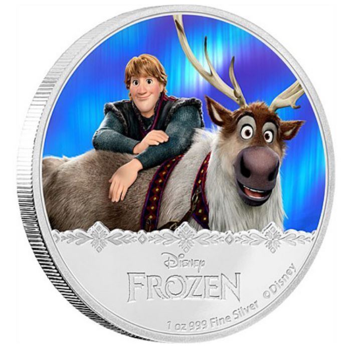2016 Niue Disney Princess KRISTOFF & SVEN Frozen  1 oz Silver Proof Coin