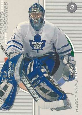 2001-02 BAP Update HE SHOOTS HE SCORES # CURTIS JOSEPH - Toronto Maple Leafs