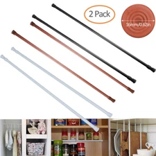 3 Size Tension Curtain Rod Spring Load Adjustable Window Pole Heavy-Duty Steel