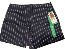 Nautica Women's Mid-Rise Twill Short, Navy White NEW Size 12