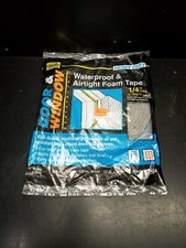 MD Weather Proof Closed Cell Foam Tape Gray Medium 1/4"x1/2  X17FT 02279