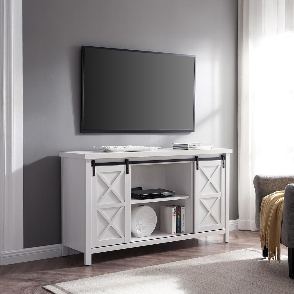 Elmwood Rectangular TV Stand for TV's up to 65" in White