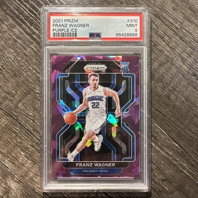 Franz Wagner 2021-22 Panini Prizm #310 Purple Ice Prizm Rookie RC 113/149 PSA 9