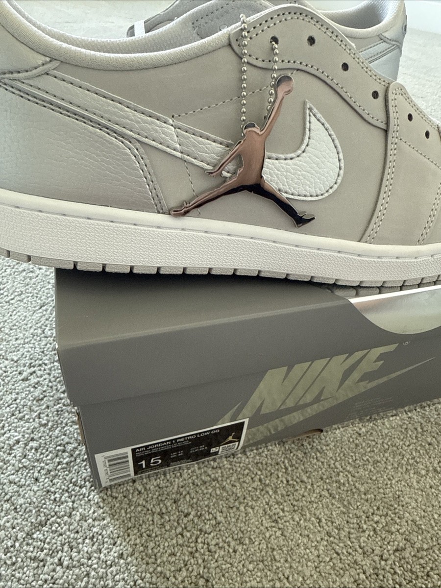 Nike Air Jordan Retro 1 Low OG Metallic Silver Neutral Grey Size