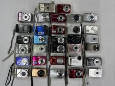 Lot of 32 Compact Cameras Not Working Or Flawed Parts Or Repair
