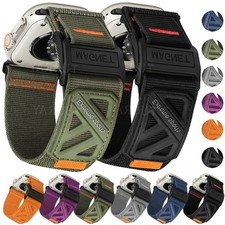 Magnetic Nylon Band Strap For Apple Watch Ultra 4 3 49mm 12 11 10 46mm 9 8 7 6 5