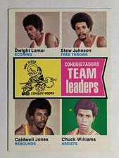 1974-75 Topps #228 Dwight Lamar/Stew Johnson/Caldwell Jones/Williams TL (NMMT)