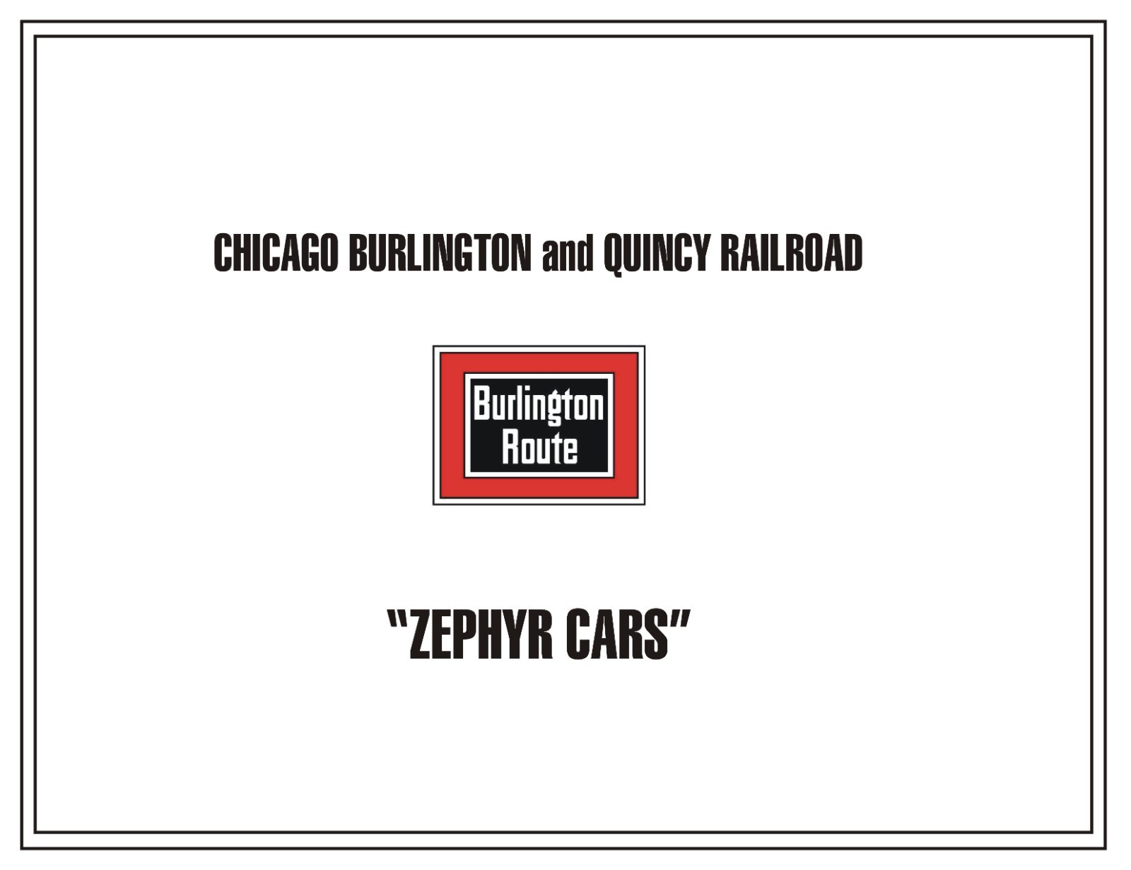 Chicago Burlington & QuincyRR CB&Q C&S FW&D 50-'s Passenger Car PDF Pages on DVD