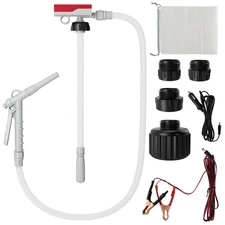 Fuel Transfer Pump w/Hand Trigger Nozzle for Flow Control & Stop Extra Long Hose