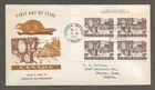 Canada first day cover,  301 1950 10 fur resources upper left plate block[ 305