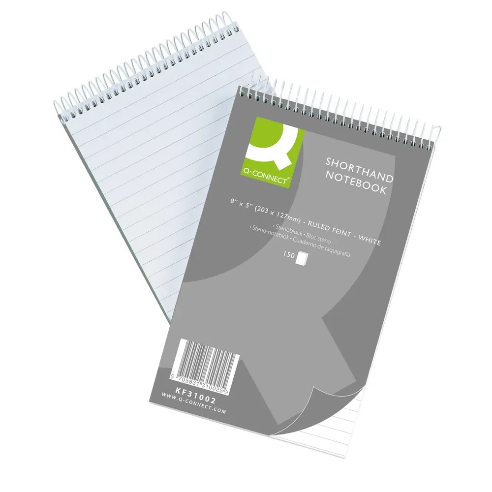 10 x WIREBOUND SPIRAL SHORTHAND NOTEBOOKS REPORTERS NOTEPADS 160 SHEETS PER PAD - Image 3