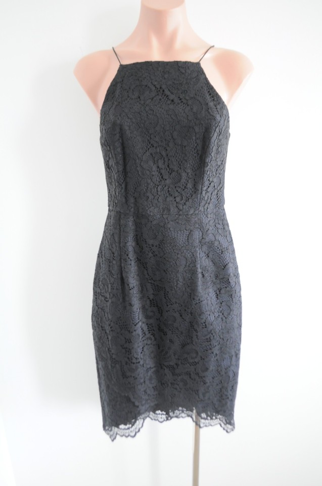 Forever new Dress Womens Size 8 Black Slip Pencil Lace Sleeveless