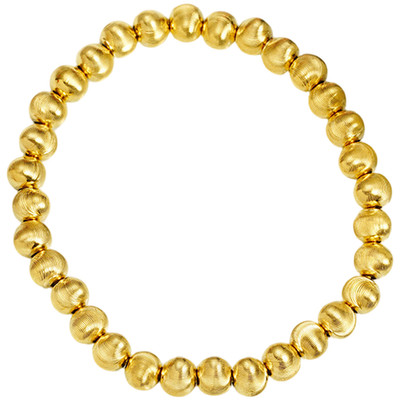 Sand Gold Katzenauge Perlen Armband für Frauen Elastisch Verstellbar Kupfer Material