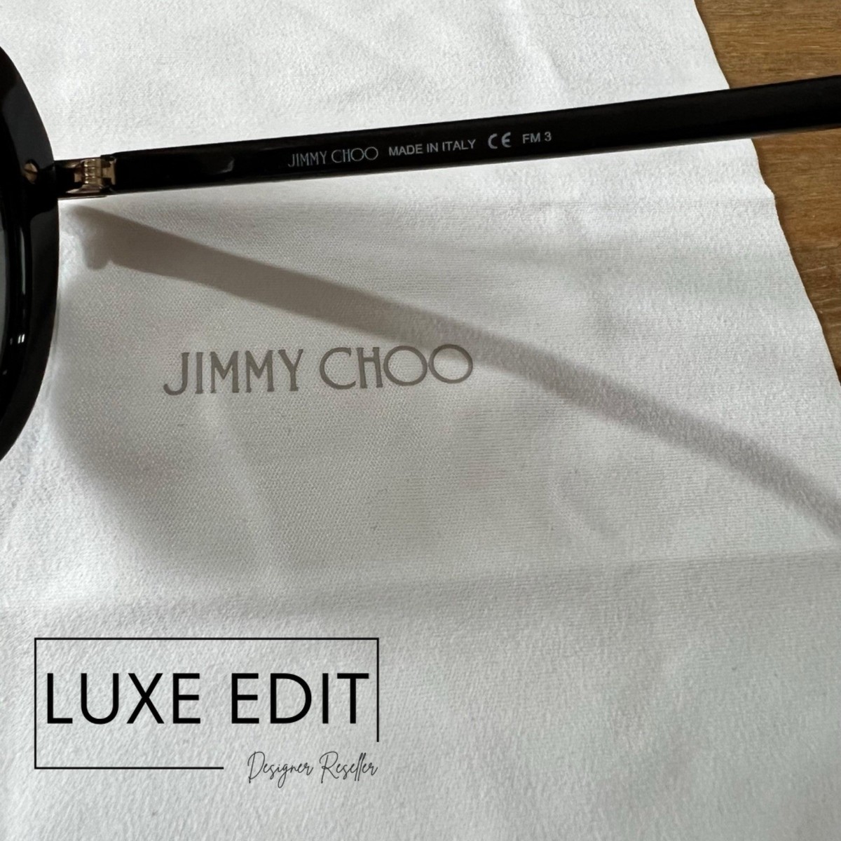 NEW Jimmy Choo Black Oversized Designer Mori Silver Stud  display picture 2