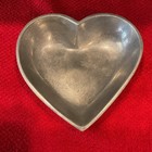 Heart Shaped Silver Tone Metal Decorative Bowl/Dish, Hearts & Love  Wedding — photo 2