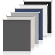 Verdunkelungsrollo Klemmfix 110x200cm Dunkelgrau ohne Bohren Fenster Jalousie...