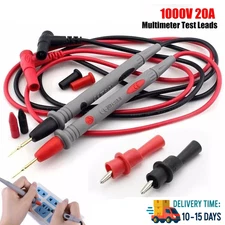 Multimeter Test Leads for Fluke Meter Electrical Alligator Clip Probes 1000V 20A