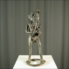 62674) Bronze Figur Bamun Kamerun Afrika AFRIKANISCHE KUNST