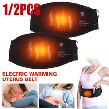 USB Heating Waist Pad for Back Pain Relief 3 Heating Levels Portable Belt Black
