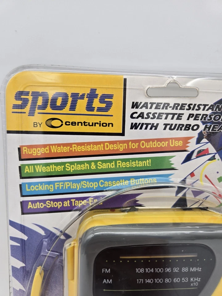 Auriculares estéreo de radio personal casete AM/FM Sports By Centurion de colección NUEVO Foto 3 de 4