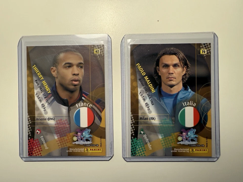 Lot of 6 2002 Panini World Cup - Cafu, Zidane, Henry, Maldini, Nesta, And Reyna - Image 4 of 4