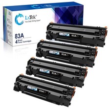 LxTek Compatible Toner Cartridge 4 Pack (Black), 4 black 83a toner 
