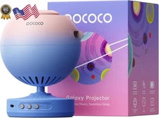 POCOCO Galaxy Star Projector for Bedroom with Replaceable Optical Film Discs Hom