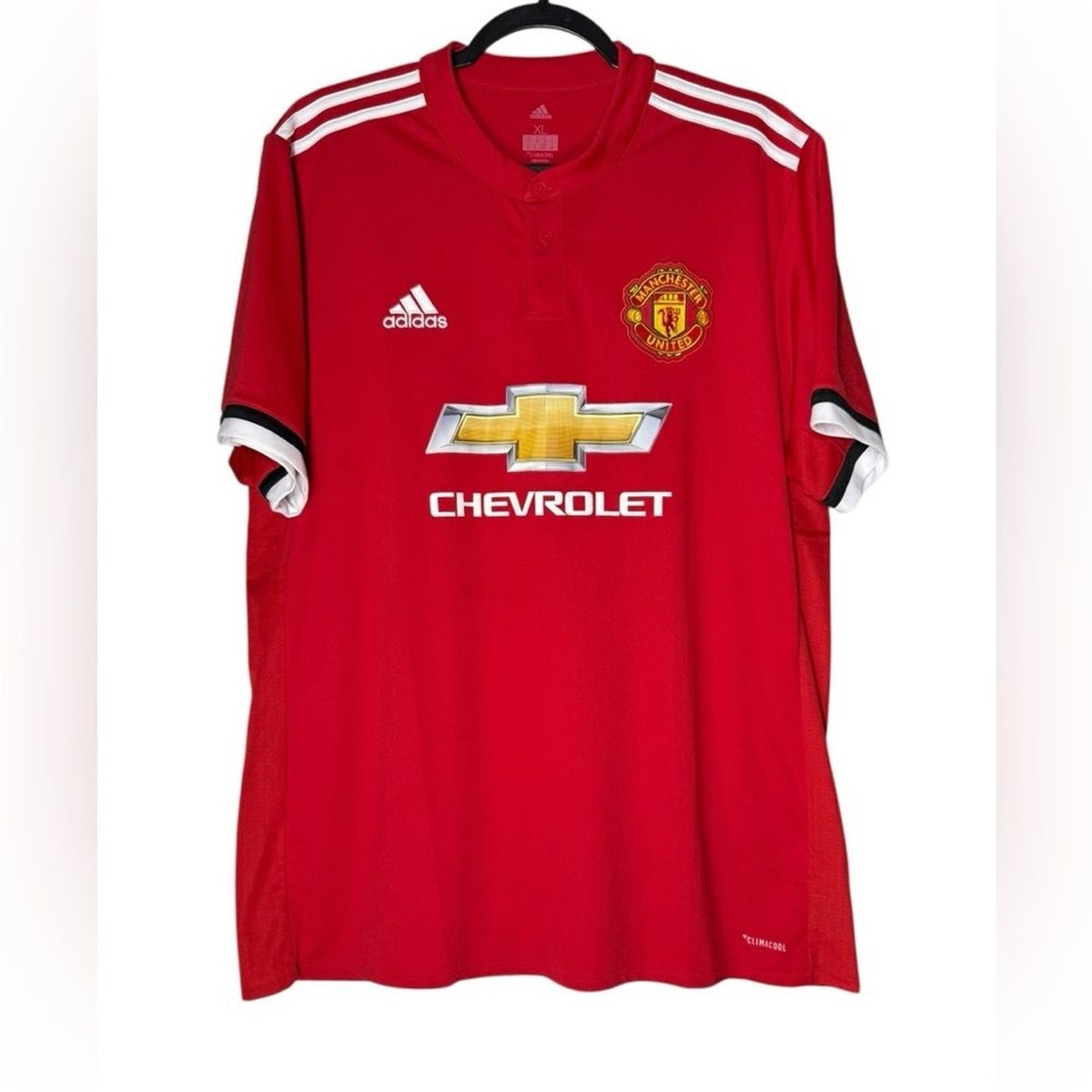 Adidas Manchester United Soccer Jersey Men's XL Red Home 2016 2017