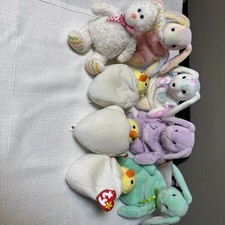 Rare TY Beanie Babies Rabbits And Chicks In Egg Lot Of 8pc. 3