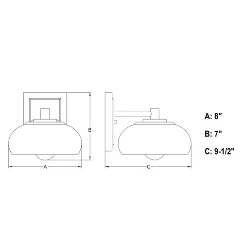 Vaxcel Lighting W0381 Belmont 7" Tall Bathroom Sconce - Black - Picture 4 of 8