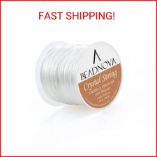 BEADNOVA 1mm Elastic Stretch Crystal String Cord for Jewelry Making Bracelet Bea