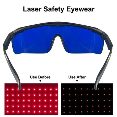 TOPONECHOICE Laserschutzbrille Schutzbrille OD4 PC für Infrarot-Rotlicht therapie Augenschutz