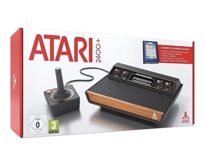 Atari 2600+ Plus Videospielkonsole Schwarz 10 in 1 Spiele Brandneu & Versiegelt
