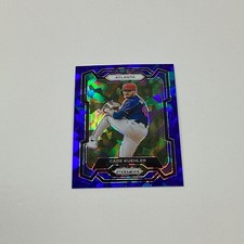 Cade Kuehler Atlanta 2024 Prizm Panini Blue Cracked Ice Parallel #136